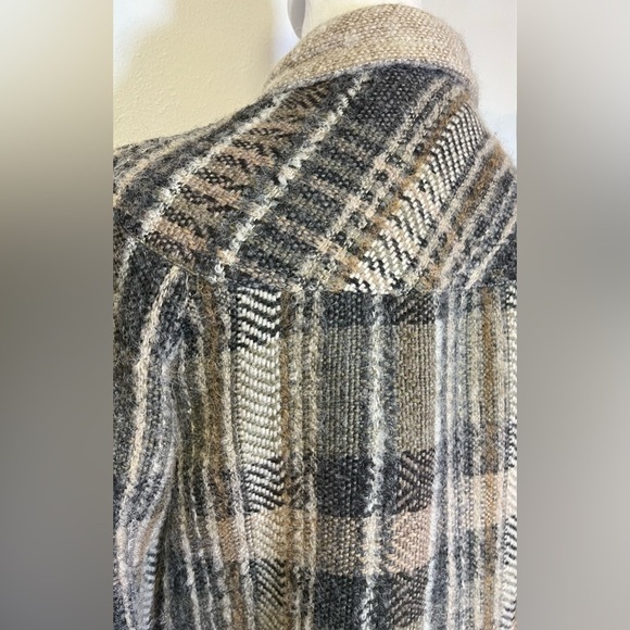 infinitif Paris Plaid Vintage Lush Soft Wool Blend Coat Jacket Made in Paris - Picture 6 of 10
